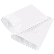 White Flat Merchandise Bags